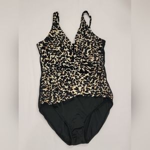 QVC Leopard One Piece Bathing Swim Suit 16